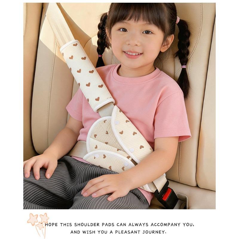 Cute Cartoon Adjustable Car Seat Belt Shoulder Pad Anti Strangulation For Children