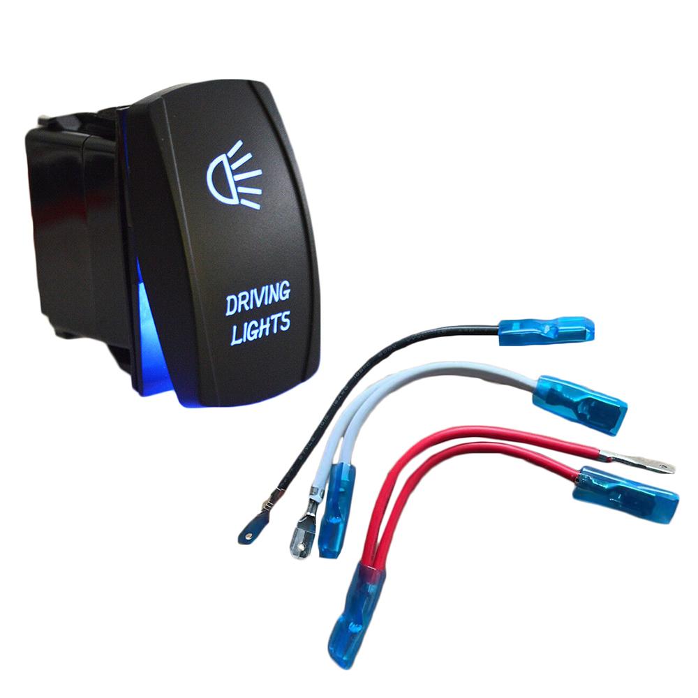 Blue Backlif Light Control Rocker Toggle Switch Button For UTV ARB Carling OFF ROAD