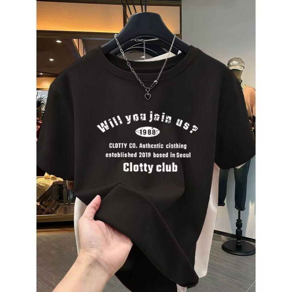 Fashion men and women T-shirt scene letter print short-sleeved shirt S разноцветный