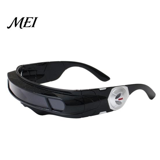 Outdoor Sports Sunglasses Futuristic Cyberpunk Sunglasses, UV400 Protection Irregular Shape Sci-fi Style Punk Shades for Beach Party H