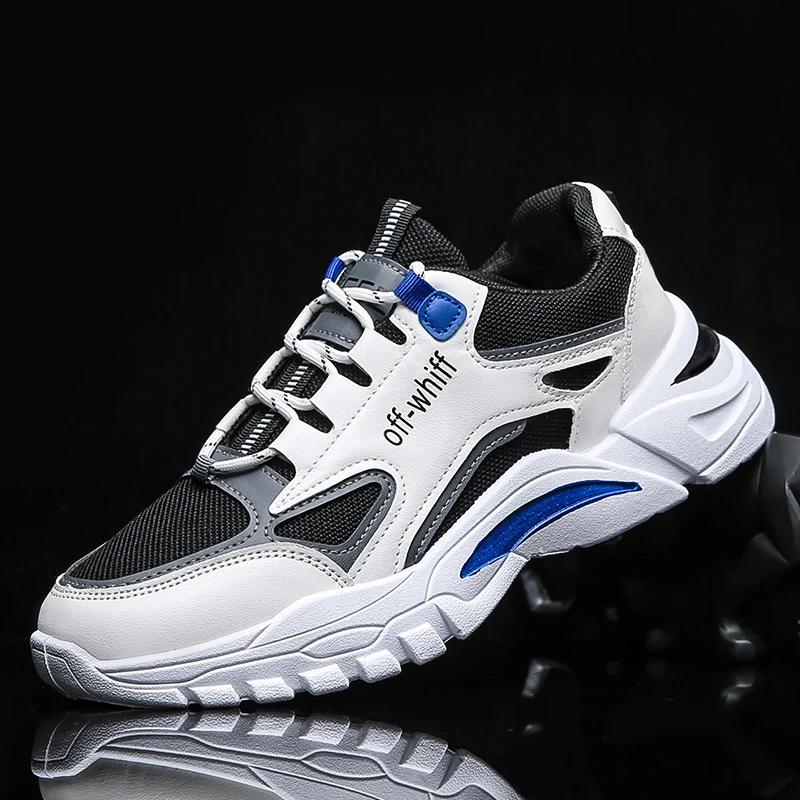 

2025 Spring New Men s Sports Shoes Low Top Color Contrast Dad Shoes Breathable Korean Running Shoes 44