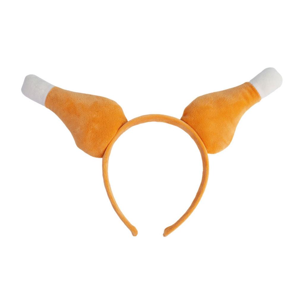 Spoof Turkey Leg Hairhoop Plush Chicken Leg Headband Cosplay Costume Festive Party Headdress Adult Kids Funny Headpieces