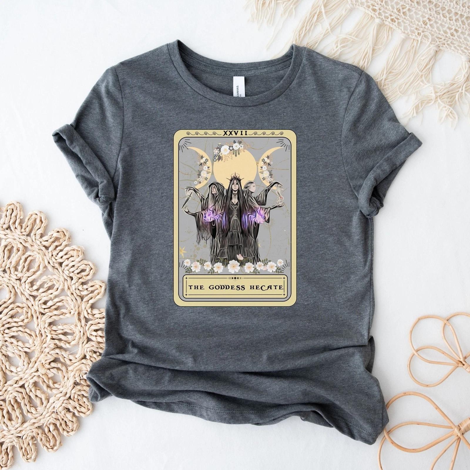Hecate Triple Moon Goddess Tarot Shirt 4XL