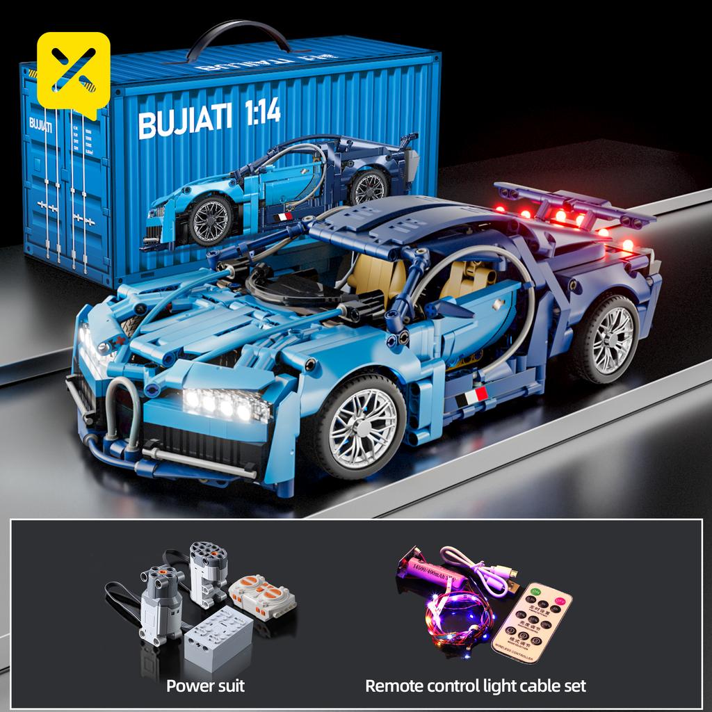 ToylinX 1:14 Supercar Baustein Spielzeug Optionale Power Group 14+ Technologie Design Weihnachtsgeschenk für Erwachsene und Kinder Mit Box