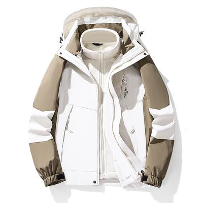 Herren Herbst/Winter 3-in-1 Windjacke Oberbekleidung Paar Wander- und Bergsteigerbekleidung Wasserdichte winddichte Parkas