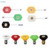 5/7pcs 1/4inch Quick Connect Garden High Pressure Washer Spray Nozzle 0 -65 Degree Watering Soap Nozzle Tip Garden Cleaning