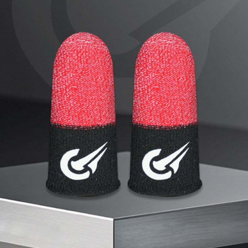 Breathable Silver Fiber Touch Display Finger Covers 360 Degree Fit Anti Slip Gaming Accessories for Mobile Devices 2pcs