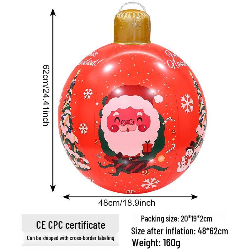 Grenzüberschreitende Weihnachts-Hofdekoration: PVC Laterne & Aufblasbare Weihnachtskugel Set