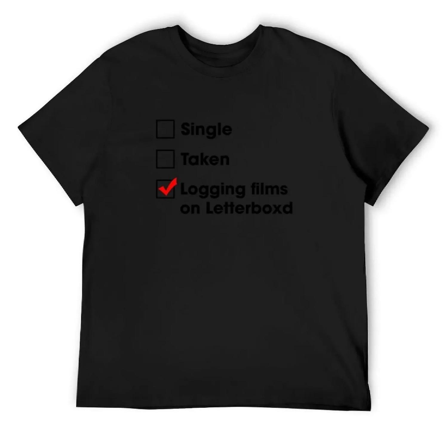 

Checklist status - Logging films on Letterboxd T-Shirt cotton graphic tees shirts graphic tee mens vintage t shirts XXXXXL різнокольоровий