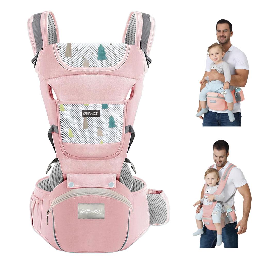 DEBARK Hip Baby Amour Baby Breathable Forward Back Waist Suitable for Newborns Seat, Carrier, Mesh, Facing, Carrying, 6-Way Carry, Comfortable,