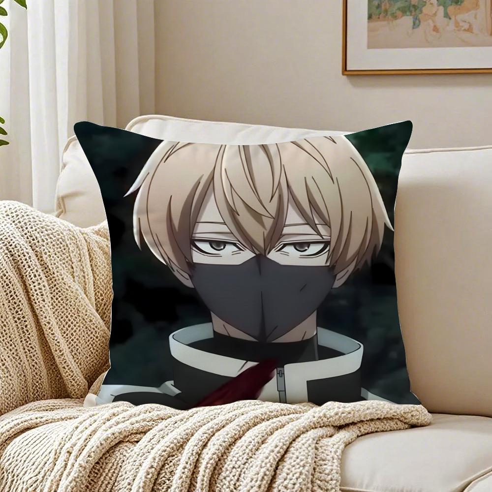 Dark Action Anime TTougen AAnki Cushion Cover Linen Pillowcase Soft  for Sofa Bed Home Room Decor