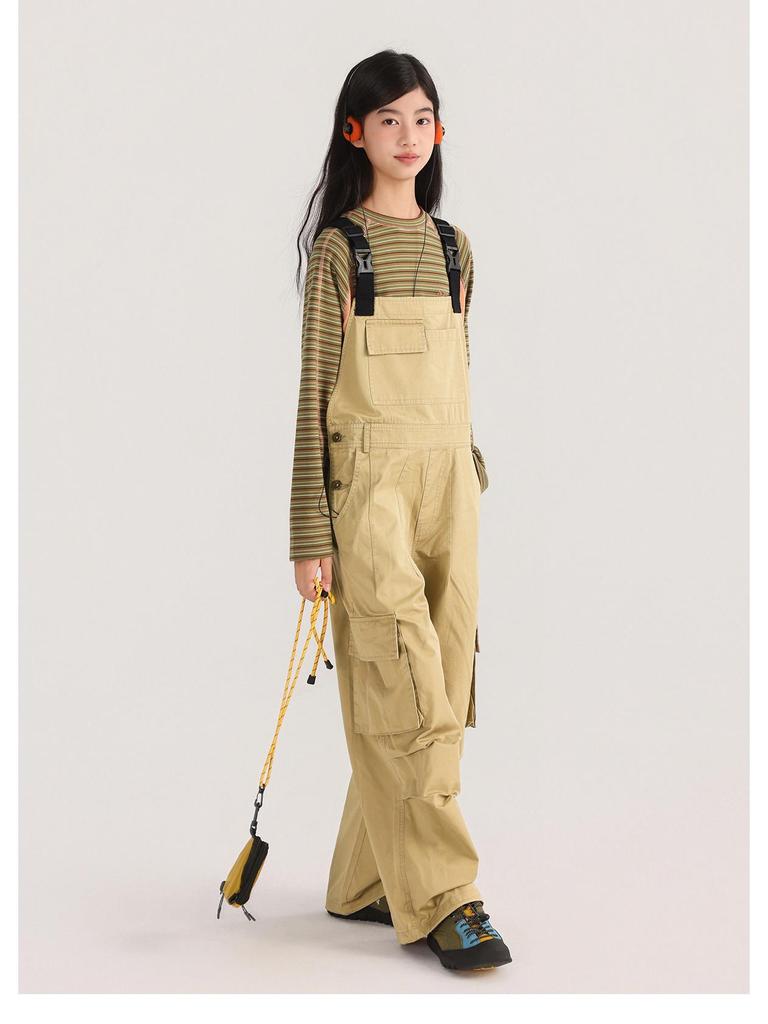 Atmungsaktiver Overall aus reiner Baumwolle von Tao Town für Mädchen – modisch und locker geschnitten, ideal für Schülerinnen der Mittelstufe, perfekt für Frühling und Herbst.