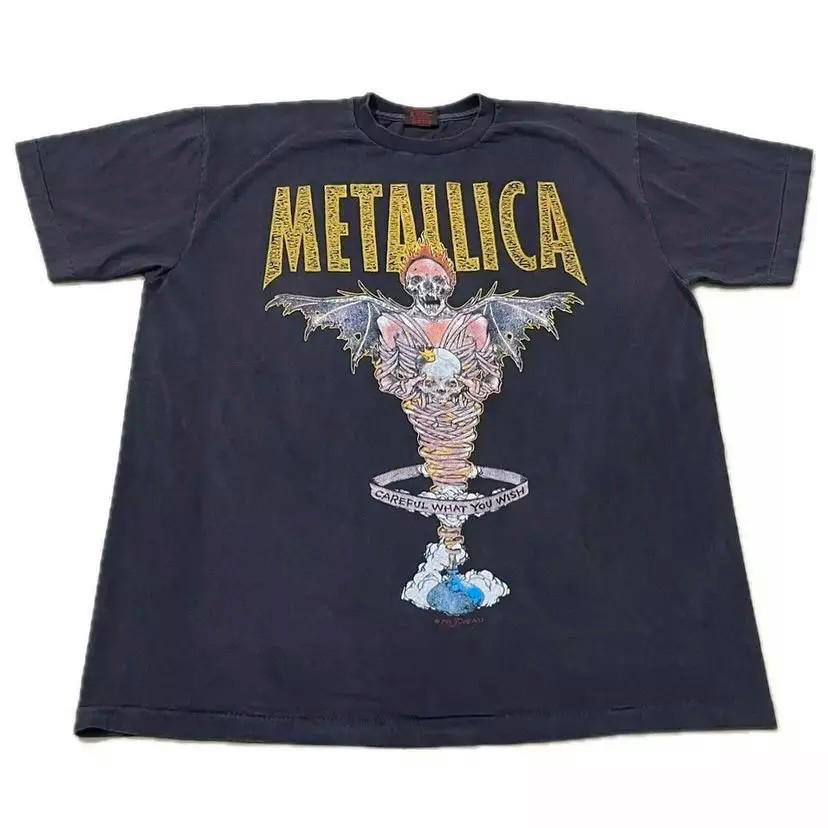 Vintage 1996 Metallica King Nothing Size XL Pushead Careful Wish T-shirt REPRINT