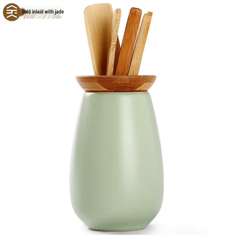 Керамический и деревянный набор инструментов «Шесть джентльменов» для чайной церемонии