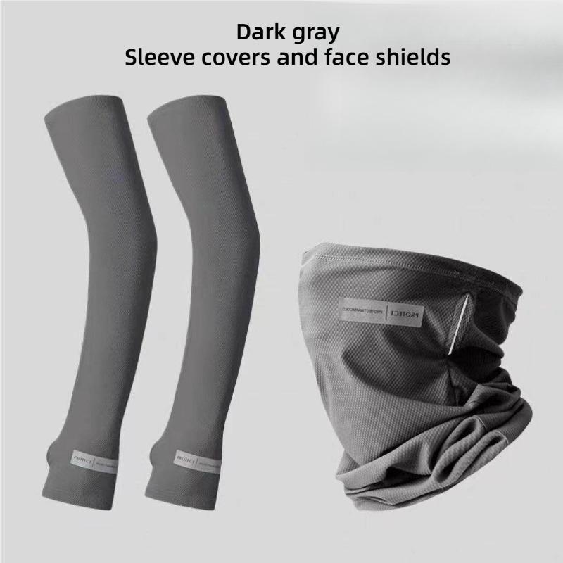 1 Set Protective Cover,Scarf Sleeve,Ice Silk Sunscreen Hanging Ear Neck Cover,Men's Summer Anti Sun Protection,Lightweight Full