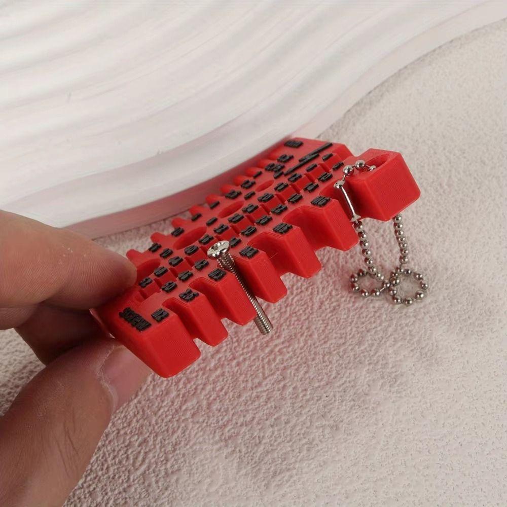 Compact Wire Screw Measuring Tool Portable Double-sided Ruler Nut Drill Bit Thread Checker  Bolts