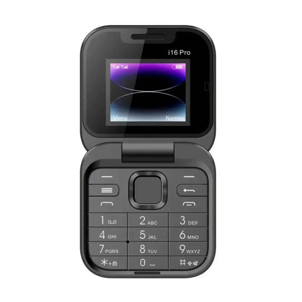 

Складной телефон-раскладушка GSM 4SIM-карты 1,77-дюймовый экран Black чёрный