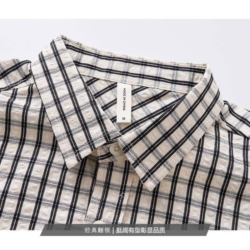 Heren Ruitjes Korte Mouw Nep Twee Delig Shirt Retro Casual Dagelijks Topje