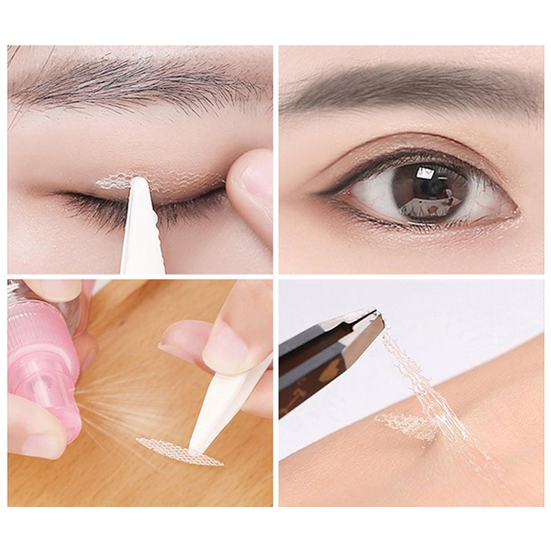 Double eyelid stickers, 360 pieces, transparent, gray, beige, big eyes, invisible lace, fiber mesh, beauty patches, makeup toolsMakeup