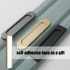 4pcs Auto Adhesive Sliding Door Handle Modern Aluminum Alloy Sliding Door Pulls for Cabinets Furniture