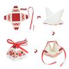 10 Pcs Cartoon Santa Paper Boxes Pyramid Triangle Ribbon Sweet Candy Paper Chocolate Packaging Box For Xmas New Year Party