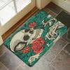 1PC Halloween skull Kitchen Rug Non-Slip Door Mat Pop design Bathroom Rug Bath Mat Carpet for Home Sink Laundry Decor