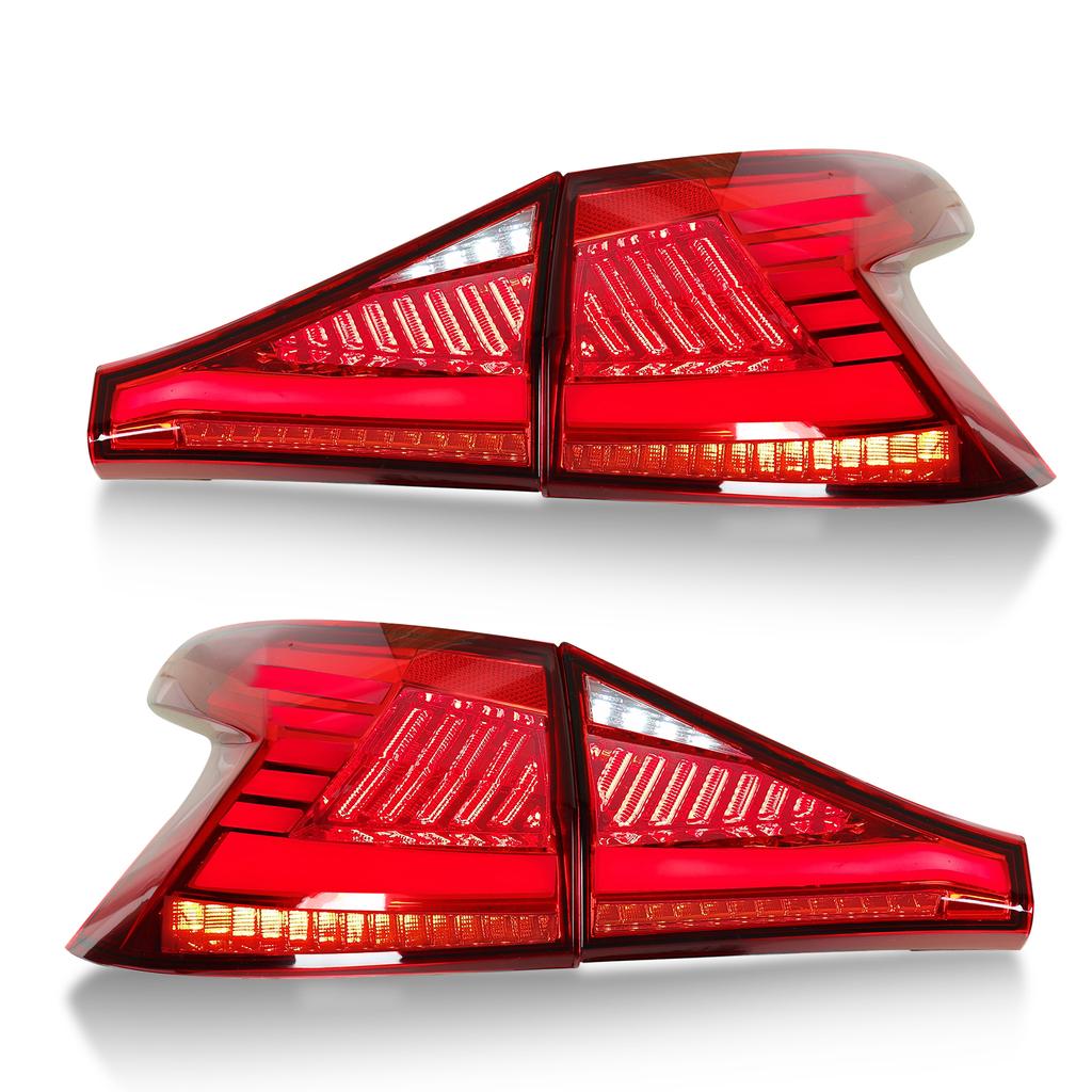 Red Lens LED Tail Lights Sequential Turn Signal Rear Brake Reverse Running Lamp Replacement for Hyundai I20 2020‑2022