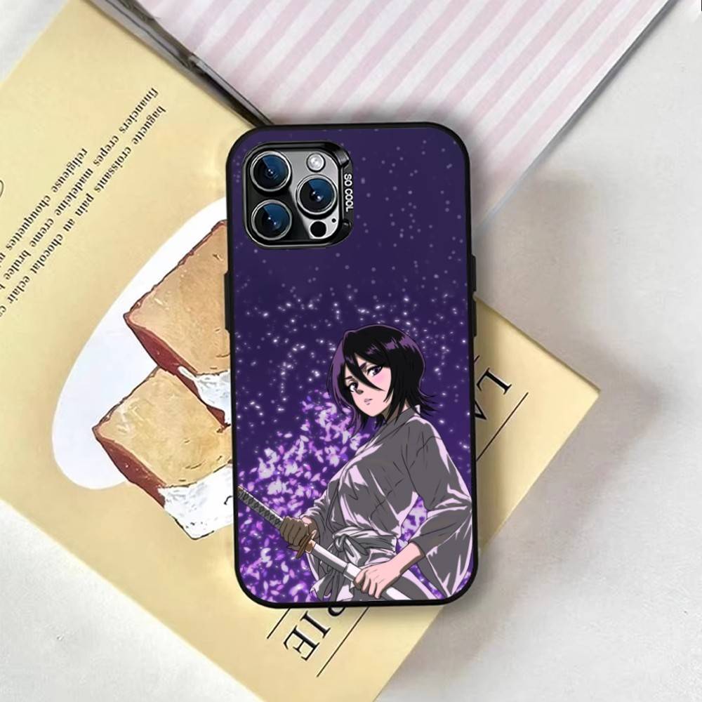 Bleach Rukia Kuchiki Phone Case For iPhone 17,16,15,14,13,12,11 Plus,Pro Max,XS,Colorful Silver Black Cover