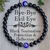 Evil Eye Black Tourmaline Protection Beaded Bracelet Healing Stress Relief Bracelet For Women Men