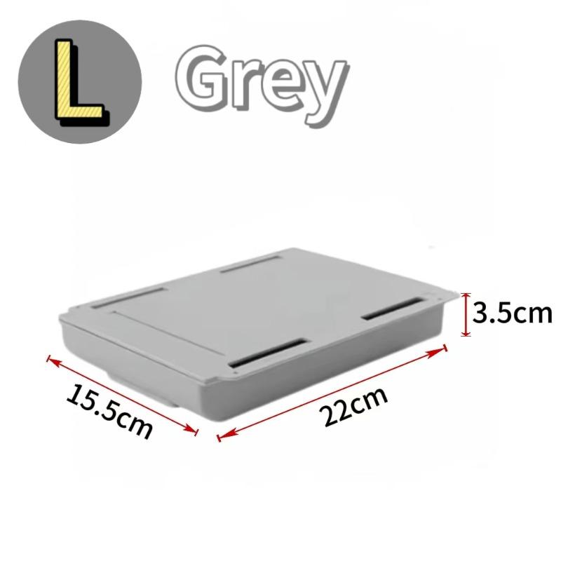 Self Stick Drawer Type Storage Box Under Desk Punch Free Desktop Organizer Invisible Office Stationery Sundries Storage Drawer