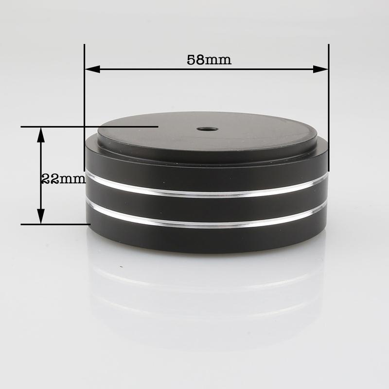 4pcs 58x22mm Aluminum HIFI AMP Speaker Isolation Stand Turntable DAC Feet Pad Gold Silver Speaker Feet Tuber Amplifier