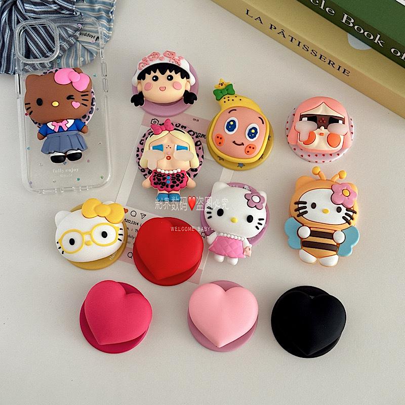 KT Cat Crying Doll Phone Holder – Cute, Fun, Versatile, Airbag Design for Desktop or Drama Watching.