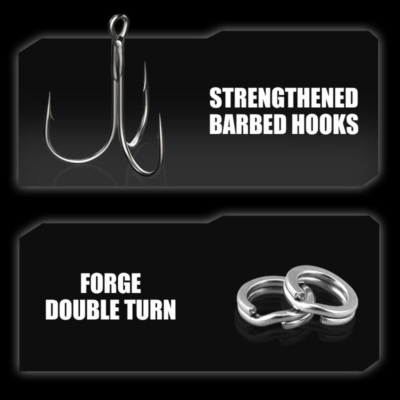 5Pcs Metal Spoon Spinner Lure Long Cast Metal Rotating Fishing Lure Hard Metal Spinner Baits with Hook Enduring