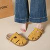 Women Summer Slippers Casual Girl Sandals Close Toe Plus Size Pink Yellow Khaki Slide Slippers
