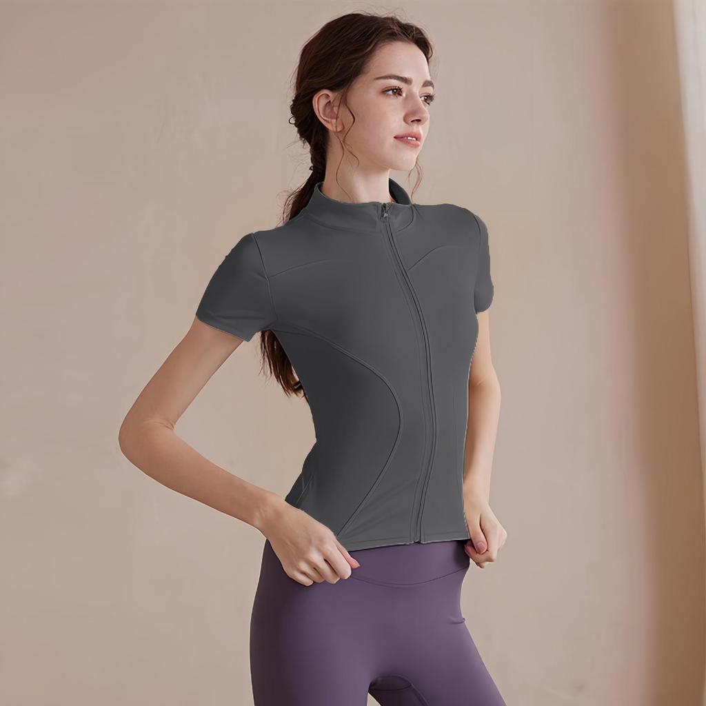 Quick-Dry Waist-Cinching Yoga Base Layer T-Shirt