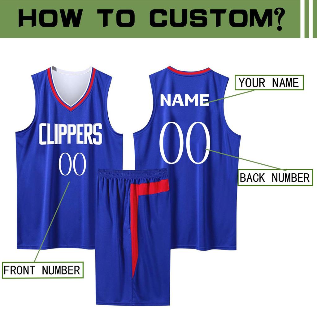 Basketball Name/NummerBenutzerdefinierte Kleidung Kinder Basketballanzug Klassische Oberteile + Hosen Basketballtrikots Anzug Set