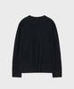 NOIRER Ribbed Henley Neck Long Sleeve T-Shirt (Black)