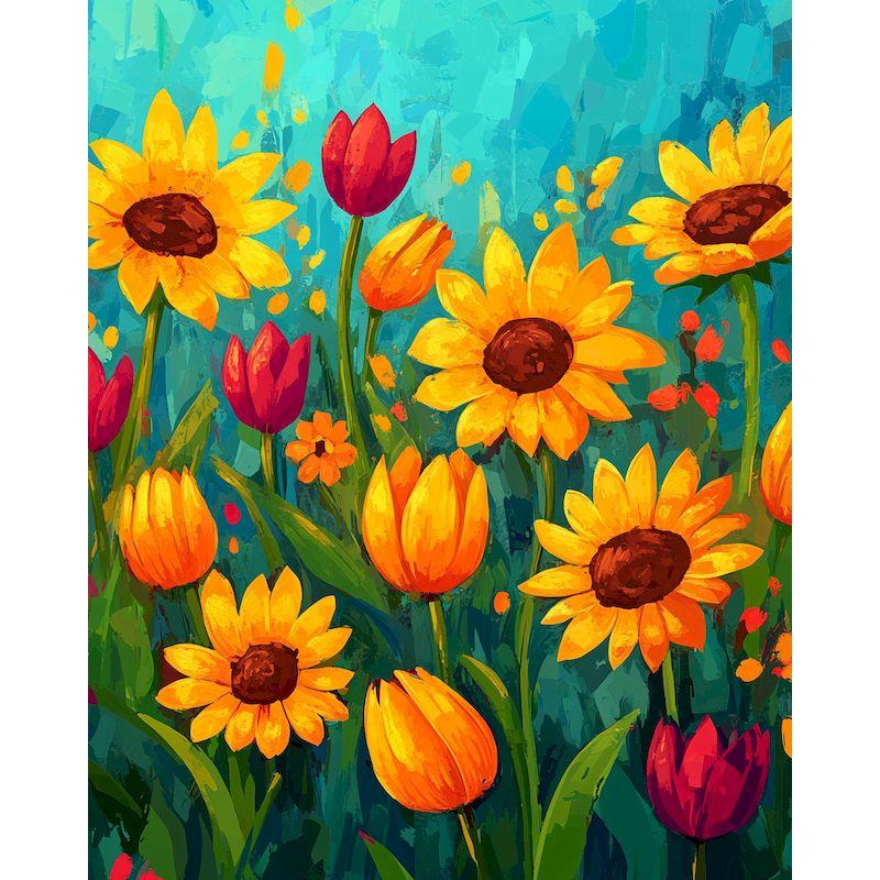 

GATYZTORY Painting By Number Daisy Kits Handpainted DIY Picture By Number Flower Home Decoration Drawing On Canvas Gift 30x20cm no frame