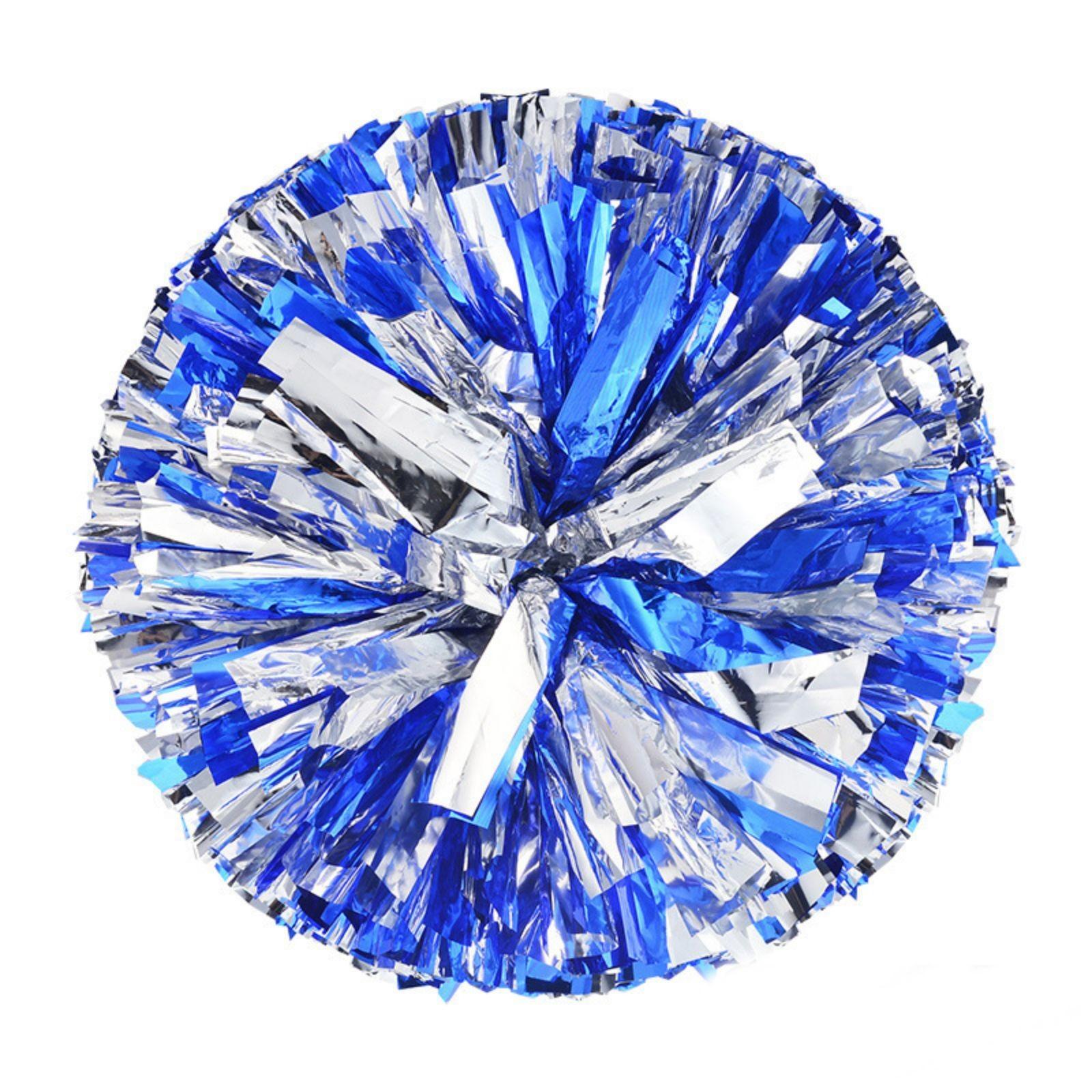 

Набор из 2 штук, смешанные цвета, 32 см/12 дюймов, с толстыми помпонами Mutipullcolor для выступления команды болельщиков One Size синий