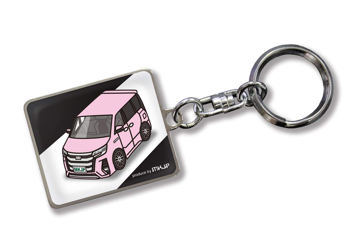 

MKJP Custom Keychain Toyota Noah Hybrid Si ZWR80 Black Car Pink W×B Base Color
