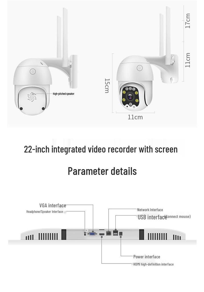 Wireless HD All-in-One Camera System for Home & Outdoor - No Wiring Needed