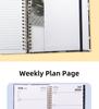 A5 Spiral Notebook: Customizable English Weekly Planner