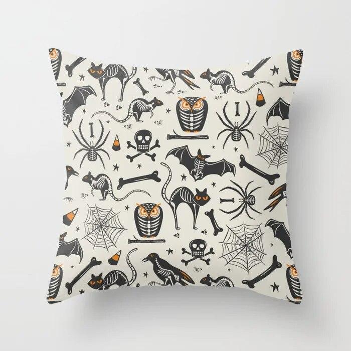 Halloween Kissenbezug Horror Schädel Dekokissen Fledermaus Kürbis Autodeko Heimartikel
