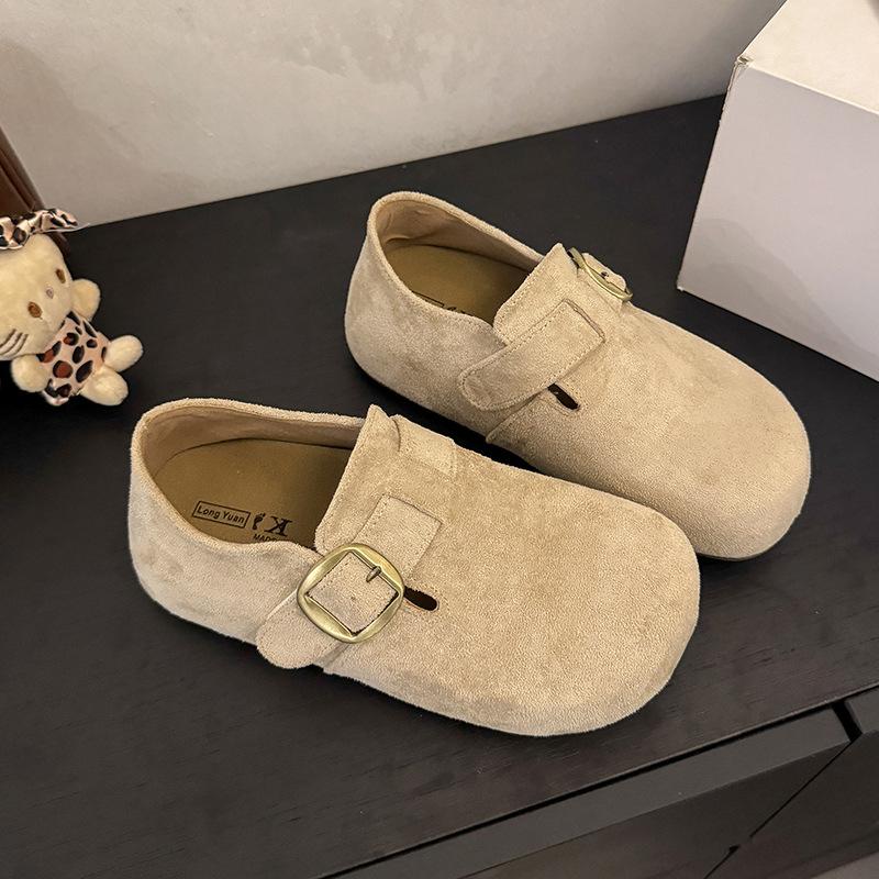 New Thick-soled Women's Shoes with Insole Height Increase, Retro Full-bag Height Increase, Versatile Single Shoes