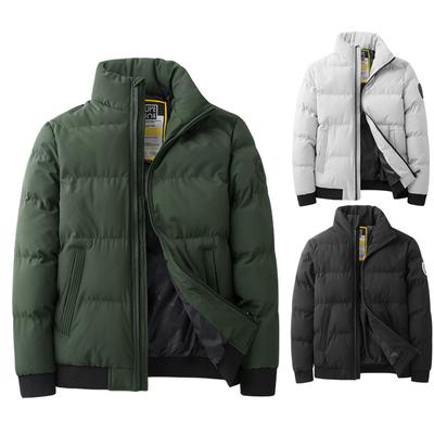 Men's Winter Clothing Thick Fashion Clothing Solid Color Windproof Windbreaker Down Jacket Warm Outdoor Outerwear Casual Coat For Men
