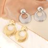 Exaggerated Irregular Ear Studs: European & American Minimalist Earrings with Middle Eastern Luxury and French Retro Style
