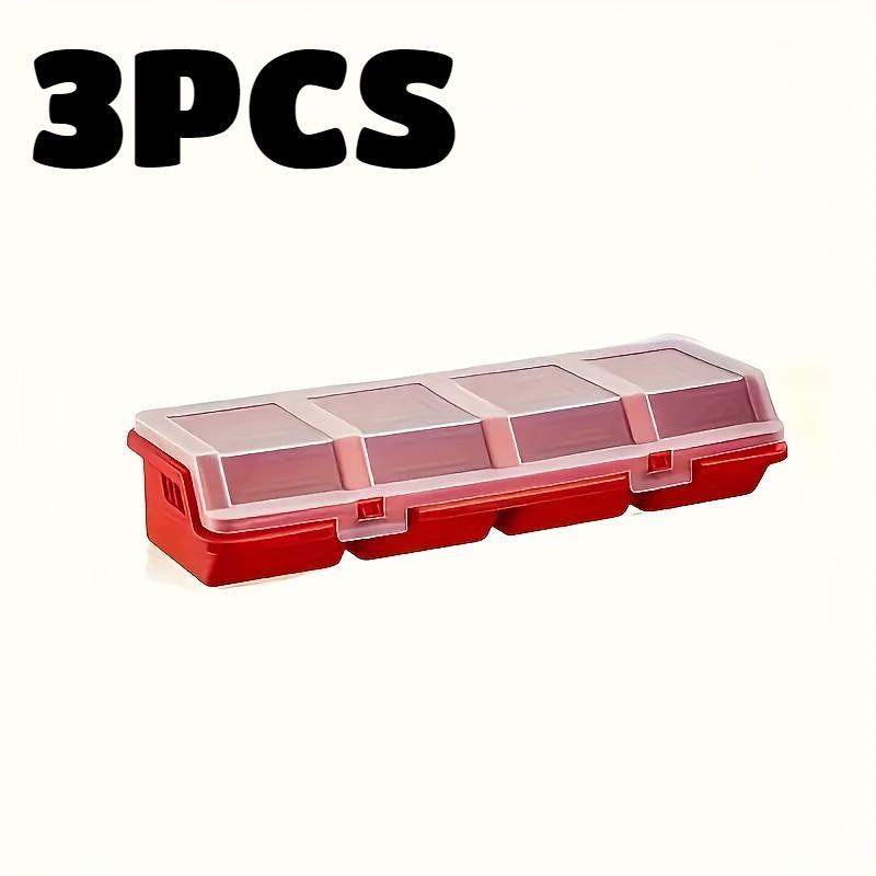 3PC Screw Parts Box Multi-Compartment Organizer Electronic Hardware Accessory Jewelry Storage Case Plastic Sorting Slanted Mouth
