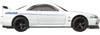 Hot Wheels Car Culture Modern Classics Nissan Skyline Vehicle Toy Diecast Car for Ages 3 and HRV99 GT-R (BCNR33) Up, White,