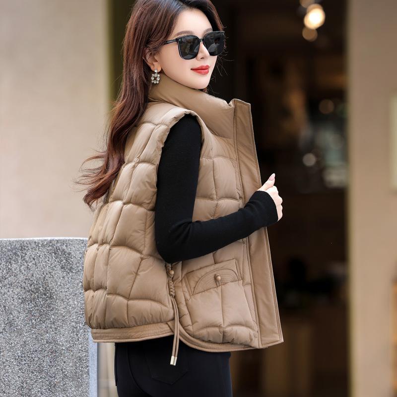 Autumn and winter new loose stand-up collar cotton vest women loose light mother girlfriend cotton vest outer wear