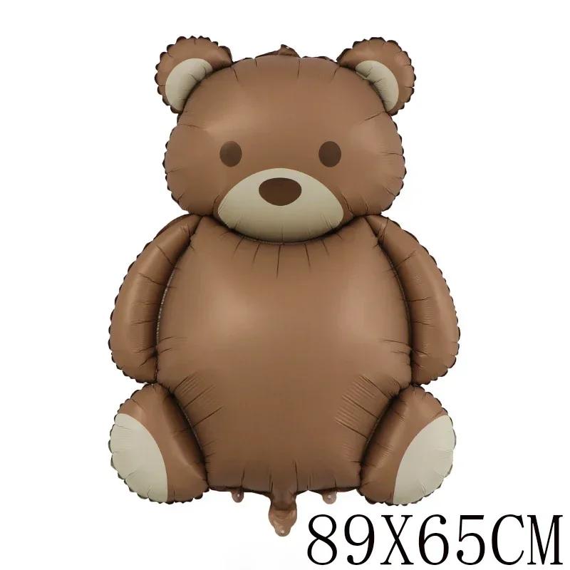 Valentine Day Cartoon Frosted Aluminum Film Balloon Rainbow Police Car Plane Bear Birthday Balloon Party Layout Scene Decoration